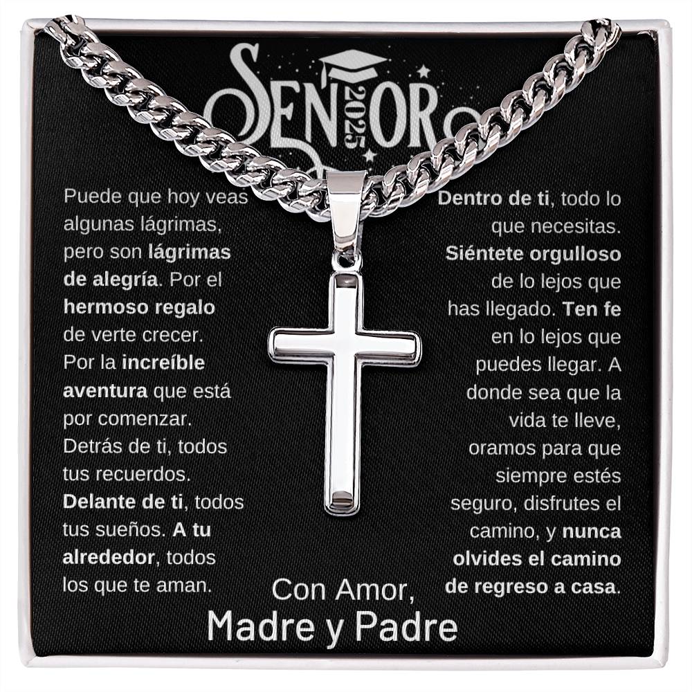 Fe y Futuro - Collar de Cruz de Graduación Senior 2025