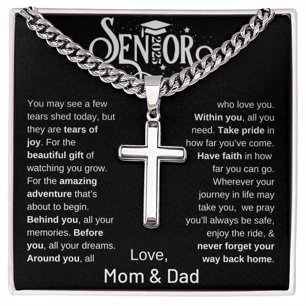 Faith & Future - Senior 2025 Graduation Cross Necklace