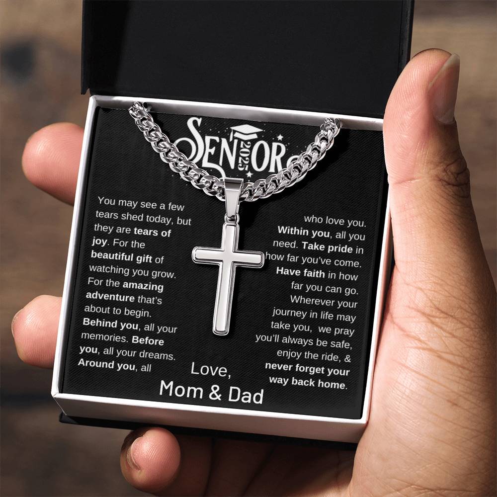 Faith & Future - Senior 2025 Graduation Cross Necklace