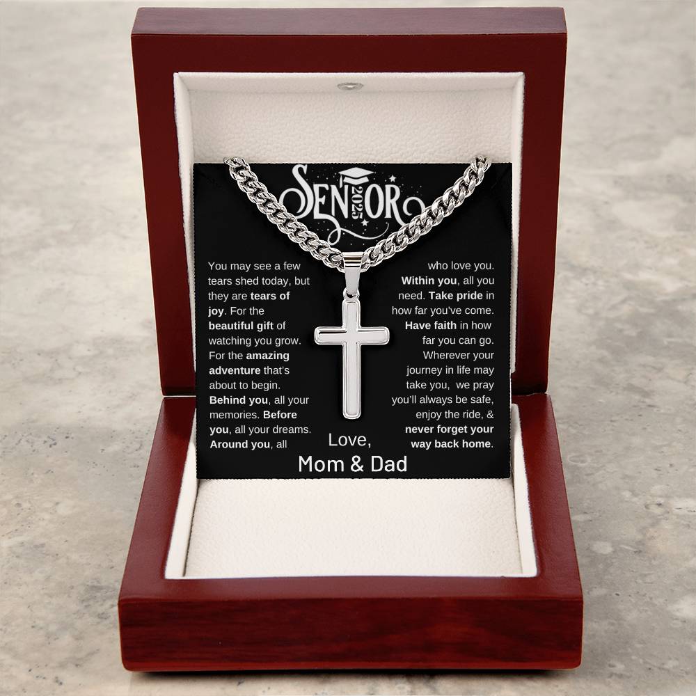 Faith & Future - Senior 2025 Graduation Cross Necklace