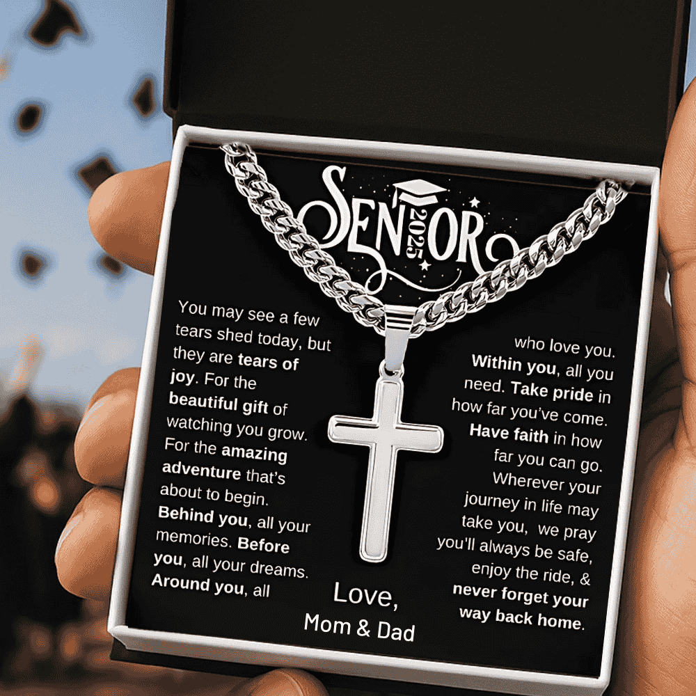 Faith & Future - Senior 2025 Graduation Cross Necklace