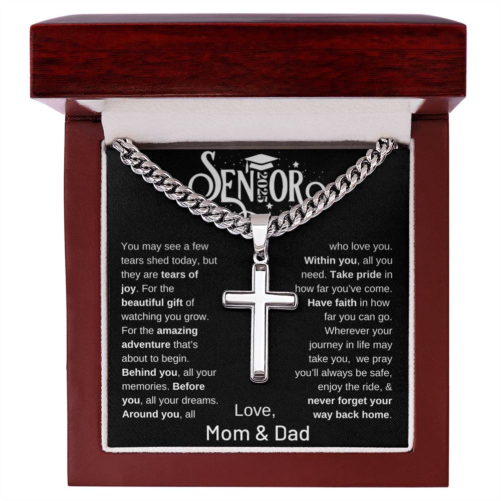 Faith & Future - Senior 2025 Graduation Cross Necklace