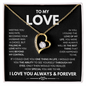 To My Love Necklace - Gift for Wife | Girlfriend | Fiancé | Partner