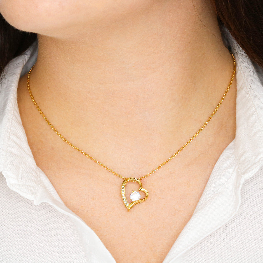 Special Gift for Wife "A Miracle in Every Way" Gold Heart Necklace