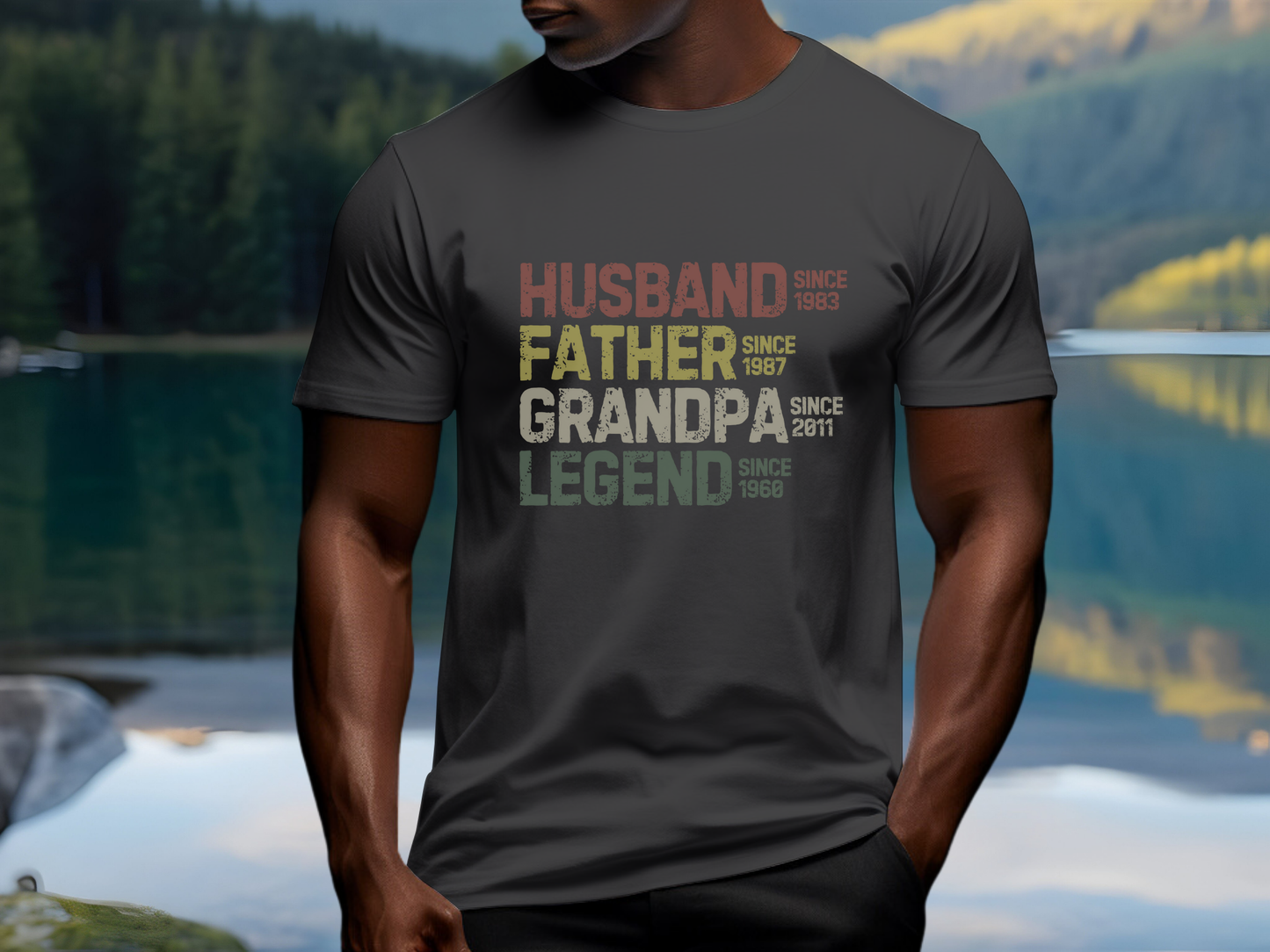 Husband, Father, Grandpa, Legend - Personalized Shirt for Him