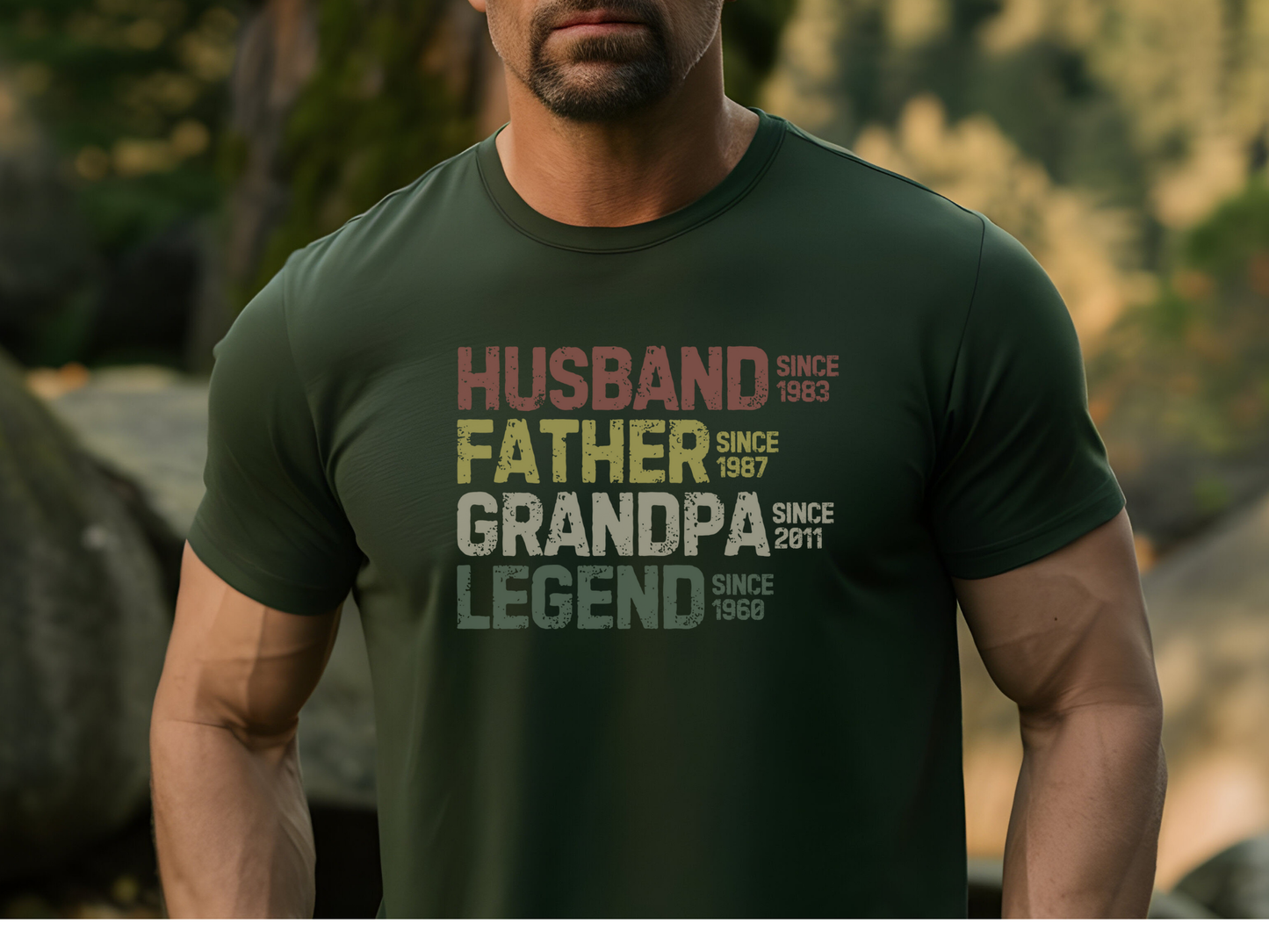 Husband, Father, Grandpa, Legend - Personalized Shirt for Him