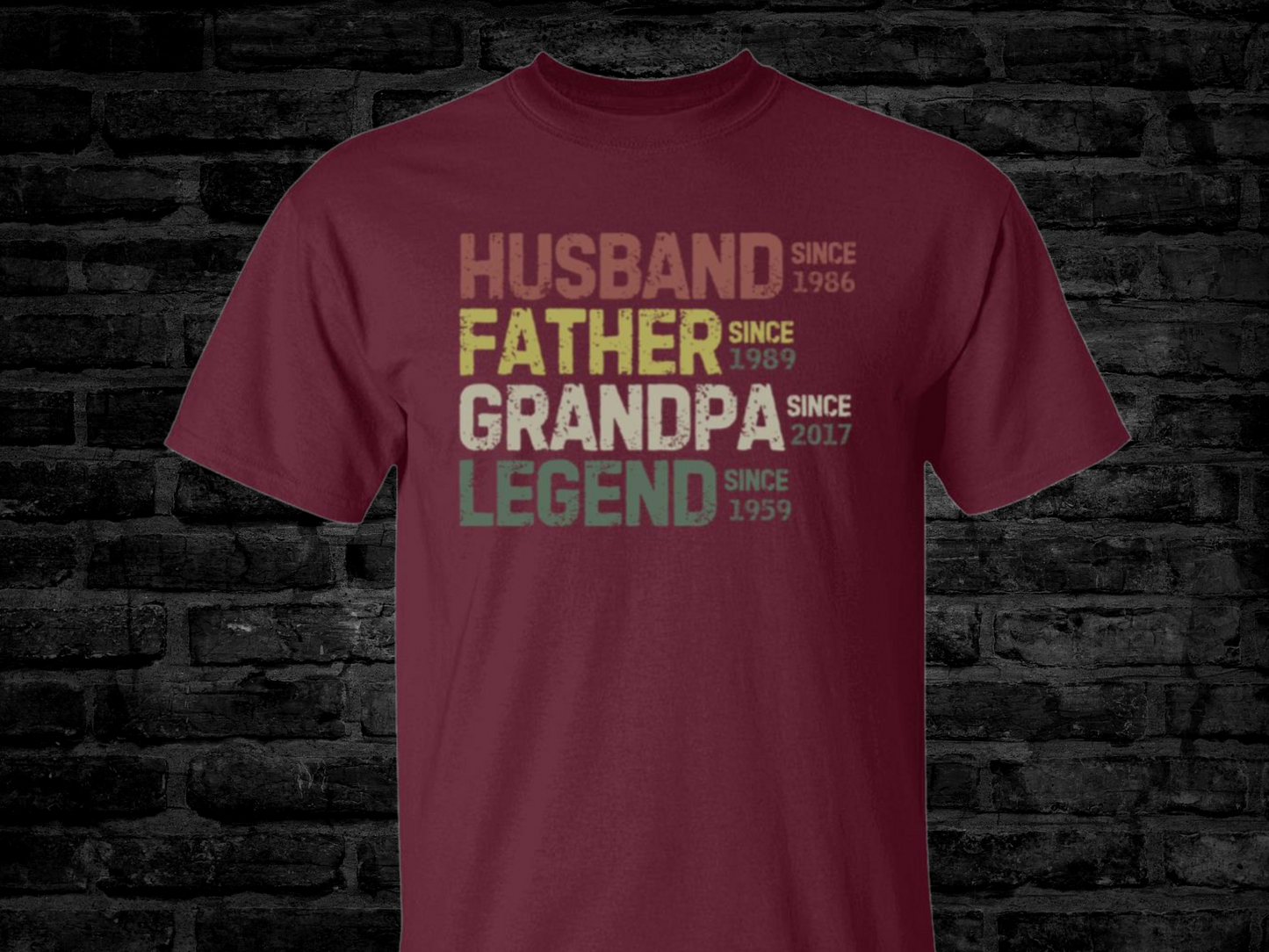Husband, Father, Grandpa, Legend - Personalized Shirt for Him