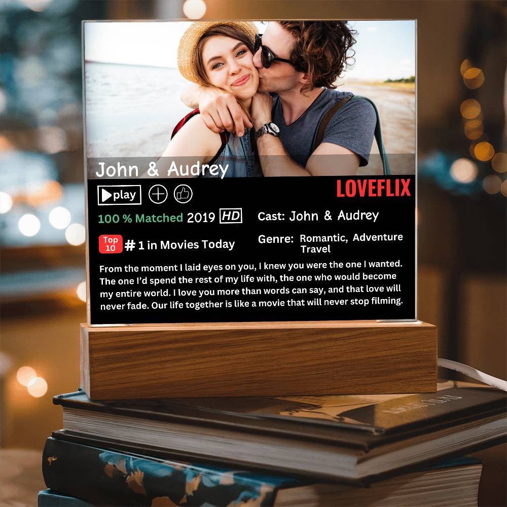 Personalized Loveflix Acryllic Plaque