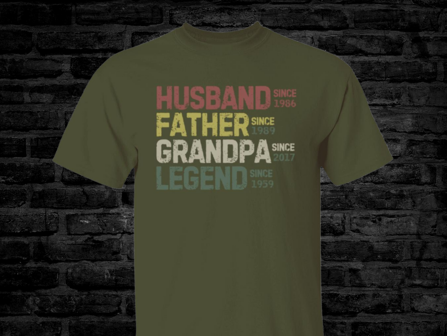 Husband, Father, Grandpa, Legend - Personalized Shirt for Him
