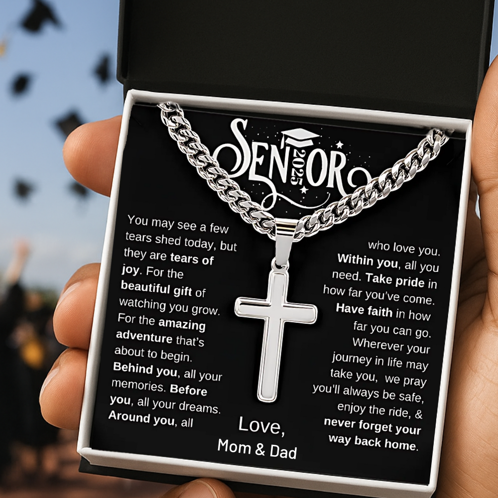 Faith & Future - Senior 2025 Graduation Cross Necklace