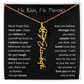 No Rain, No Flowers | Birth Flower Name Necklace