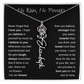 No Rain, No Flowers | Birth Flower Name Necklace