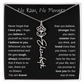 No Rain, No Flowers | Birth Flower Name Necklace