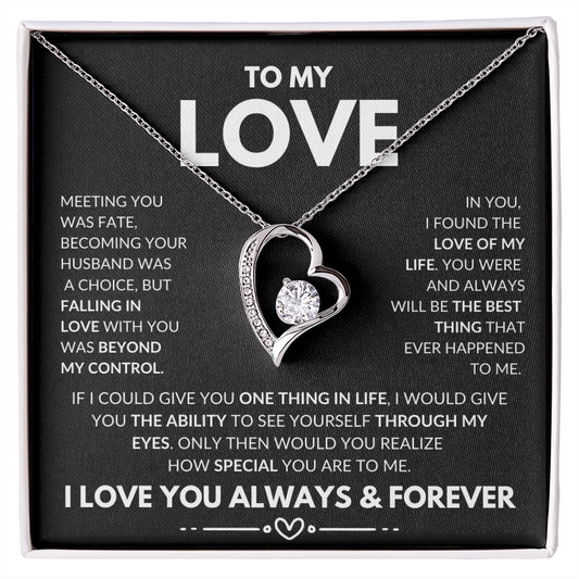 To My Love Necklace - Gift for Wife | Girlfriend | Fiancé | Partner