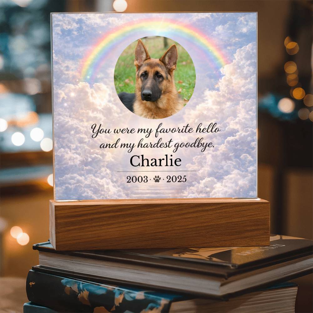 Rainbow Bridge Pet Memorial Plaque