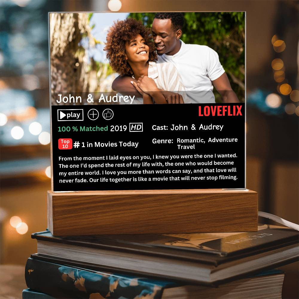 Personalized LOVEFLIX Acryllic Plaque