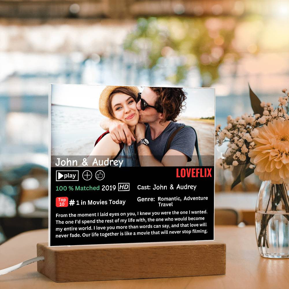 Personalized Loveflix Acryllic Plaque