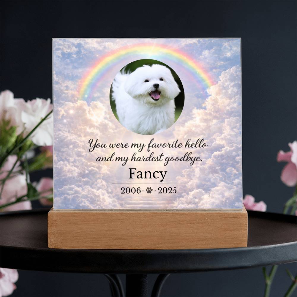 Rainbow Bridge Pet Memorial Plaque