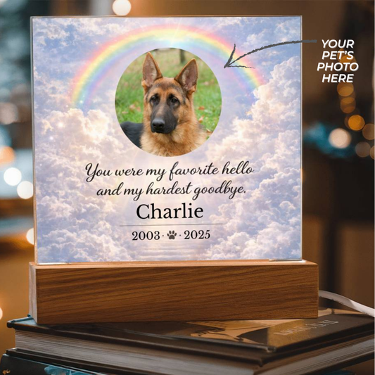 Rainbow Bridge Pet Memorial Plaque