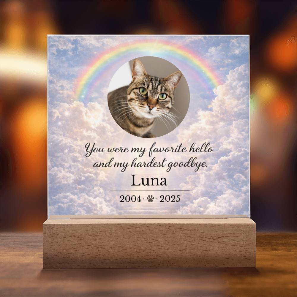 Rainbow Bridge Pet Memorial Plaque