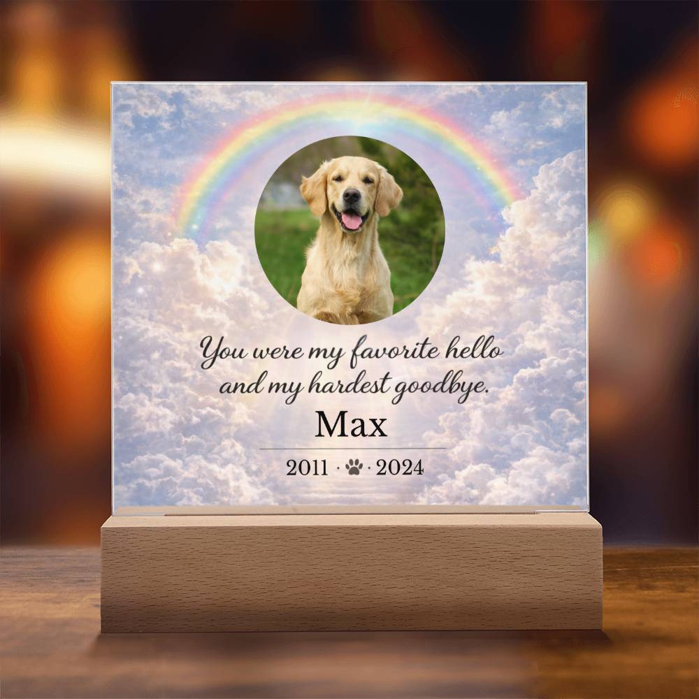 Rainbow Bridge Pet Memorial Plaque